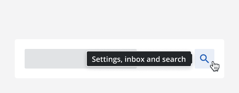 A set of icon buttons that are obscured by a tooltip that is displayed.