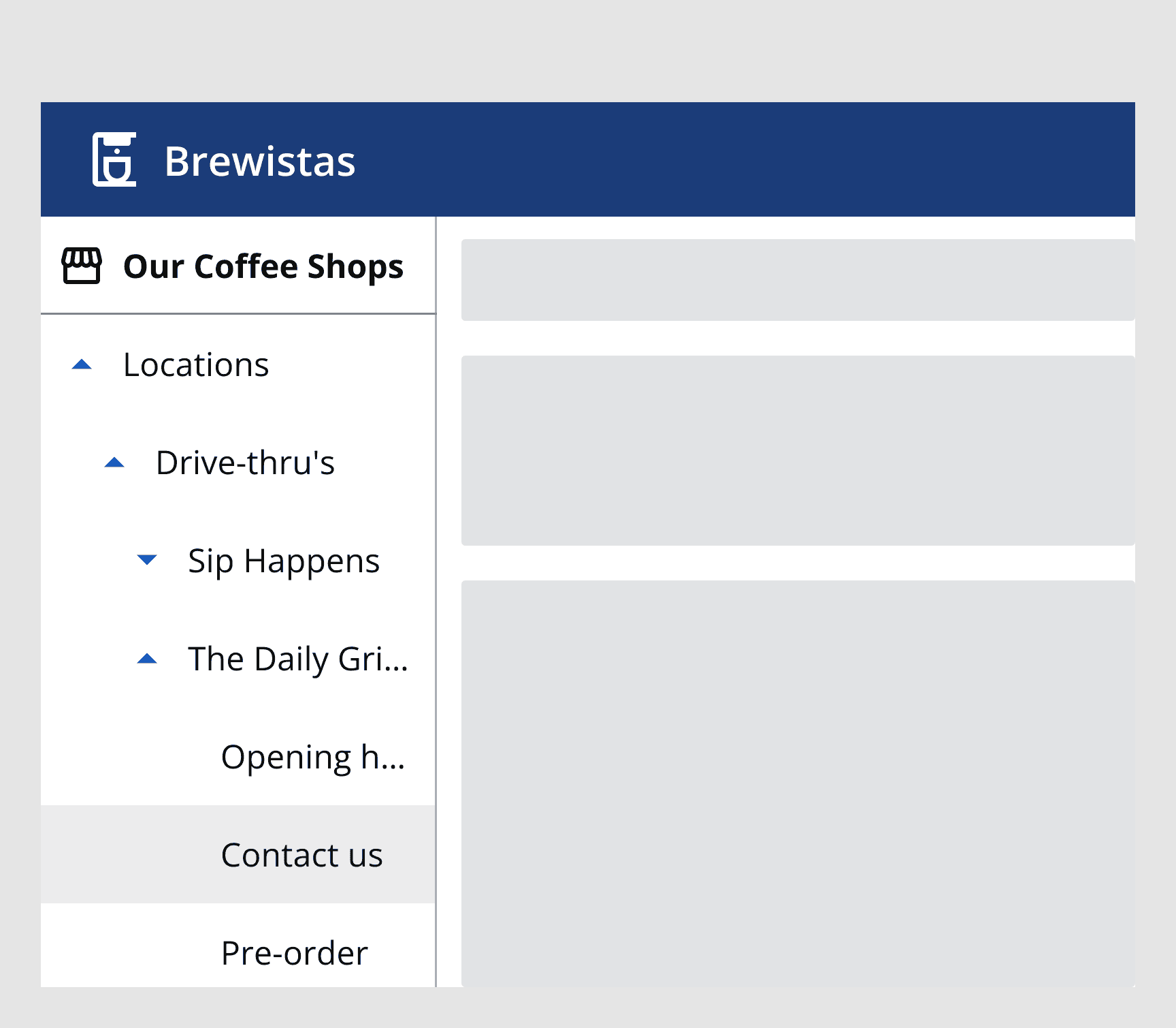 An example of placing tree view within a width restricted container leading to truncation.