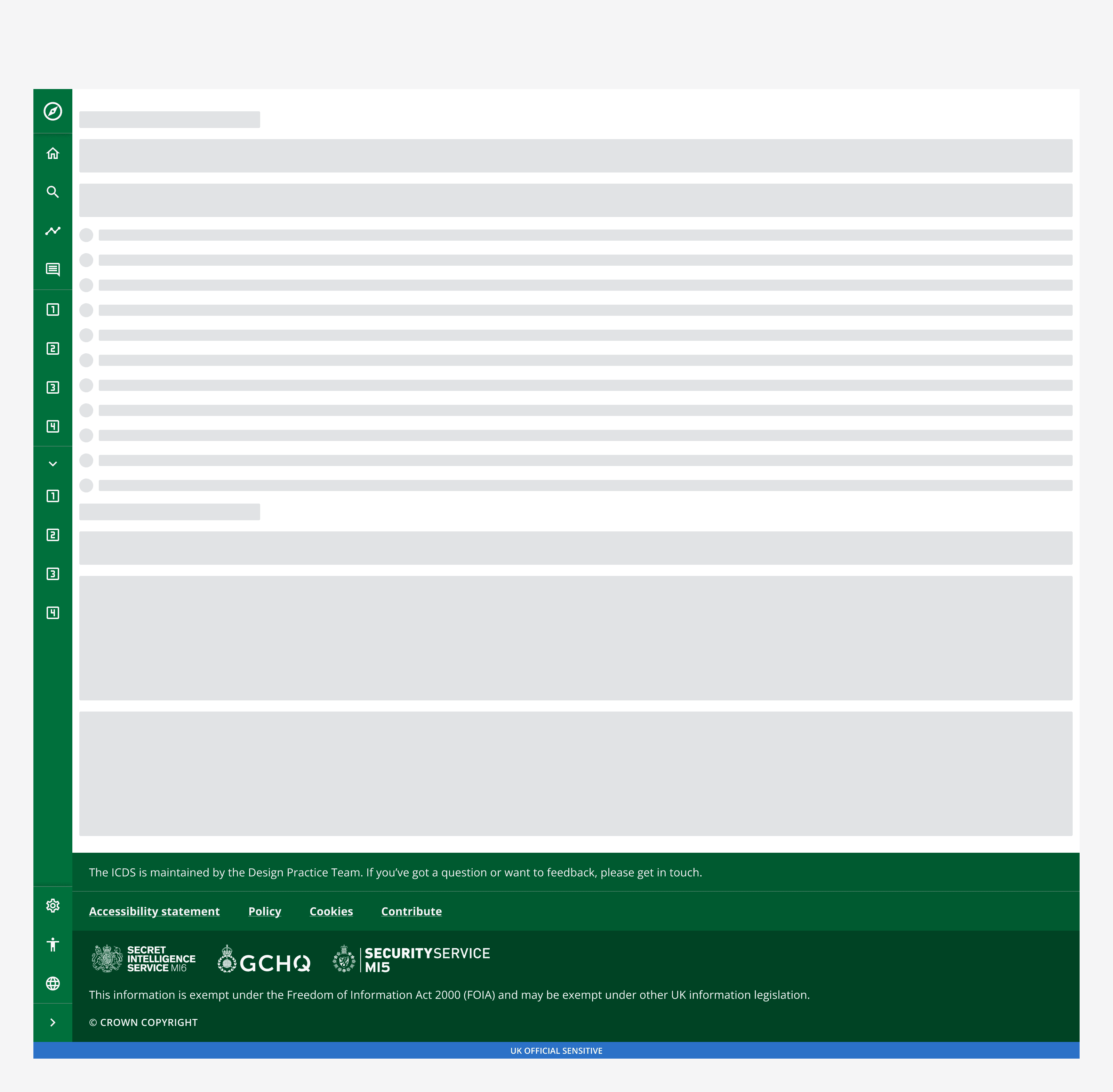 An example page showing the layout with an alternatively branded look.
