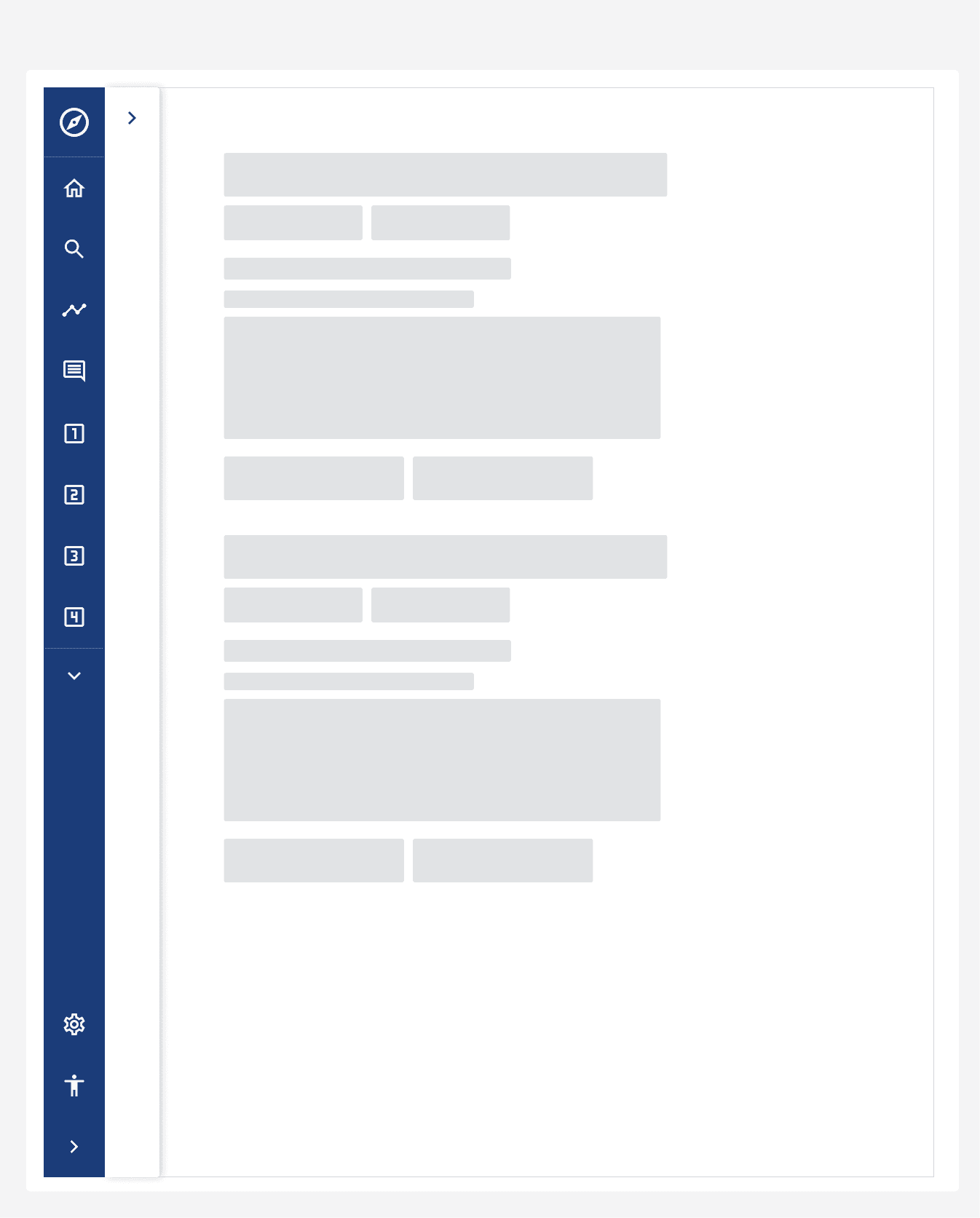 A collapsed drawer next to a side navigation component. Both components are on the left side of the screen.
